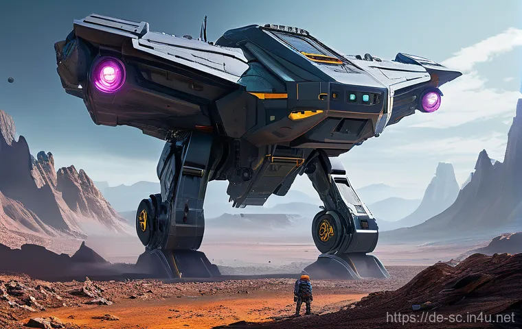 테란 드랍쉽 활용법 - **Prompt 1: Early Harassment Drop** "A sleek, gunmetal-grey futuristic dropship hovers just abov...