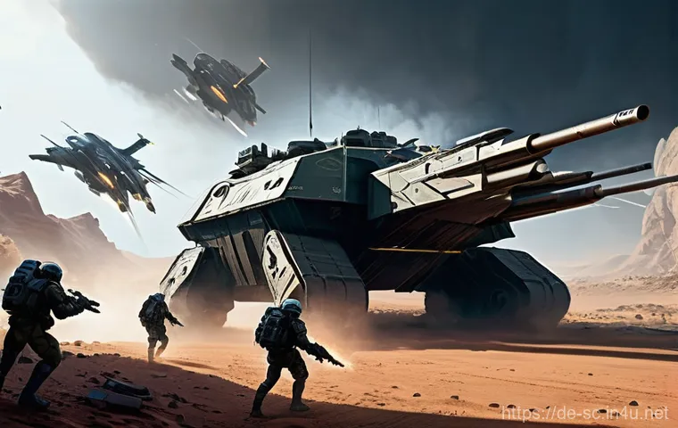 테란 드랍쉽 활용법 - **Prompt 1: Early Harassment Drop** "A sleek, gunmetal-grey futuristic dropship hovers just abov...
