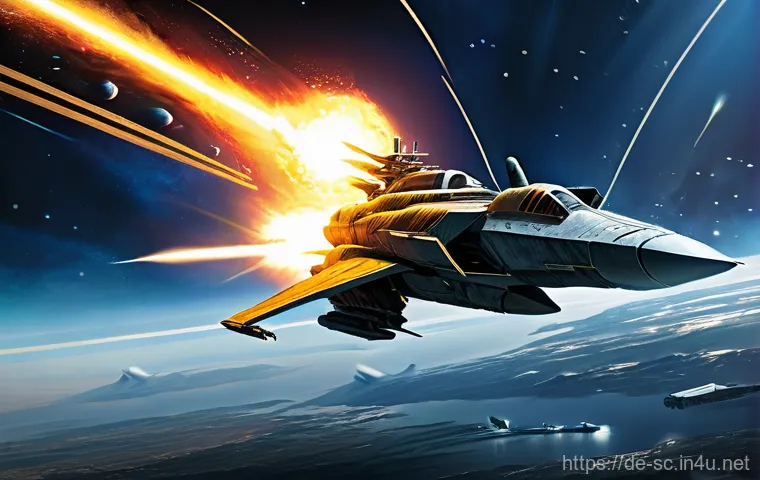 테란 배틀크루저 최적 활용법 - **Prompt 1: Early Battlecruiser Intimidation** A lone Terran Battlecruiser, majestic and imposin...