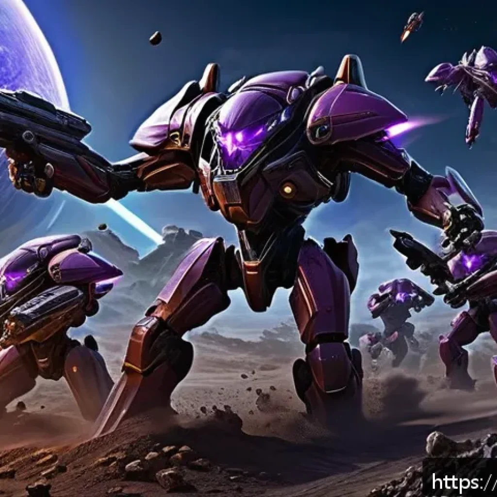 저그 러쉬 타이밍 분석 - A dynamic scene of a Zerg Rush attack from StarCraft, featuring a swarm of fast, small Zerglings rus...